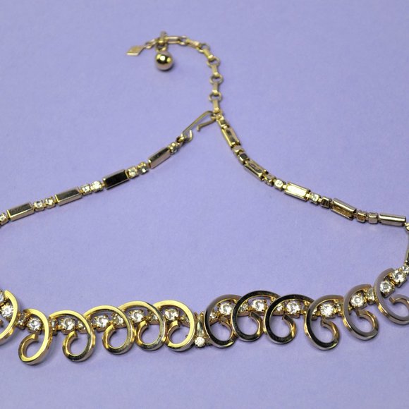 VINTAGE CIRCA 1955 SAC (Sarah Coventry) Celestial Fire Rhinestone Necklace - Picture 5 of 6
